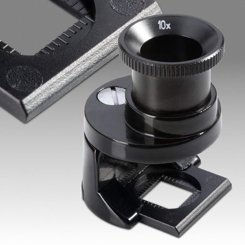 D 203 - LXK - 8x, 10x, 12x Metal textile magnifier in box